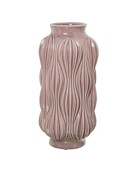 Camacho - Vaso in Ceramica H 38 cm - Rosa Antico Brillante