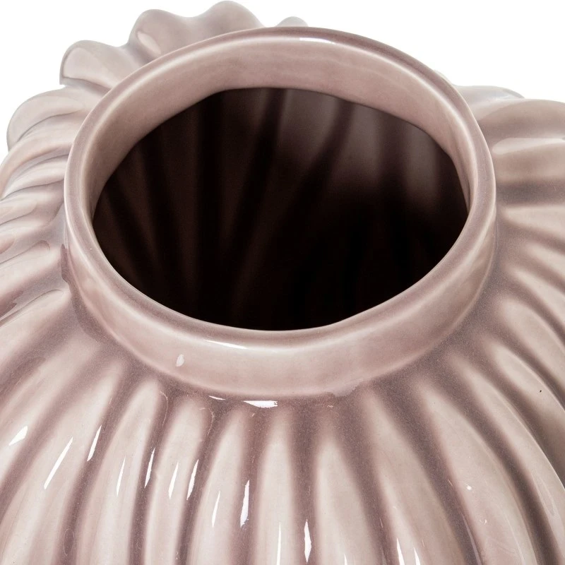 Camacho - Vaso in Ceramica H 32 cm - Rosa Antico Brillante