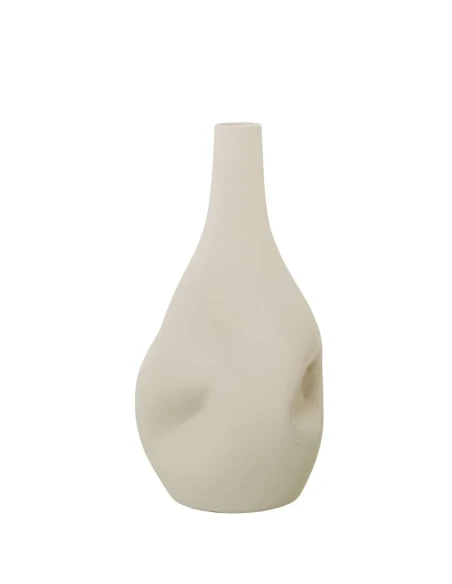 Camacho - Vaso in Ceramica Beige 19 x 19 x 38 cm