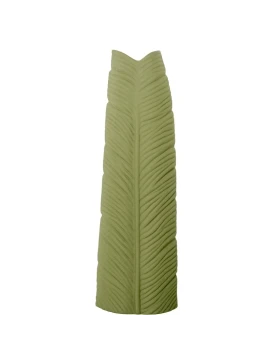 Camacho - Vaso in Ceramica Impermeabile Foglia H 70 cm - Verde