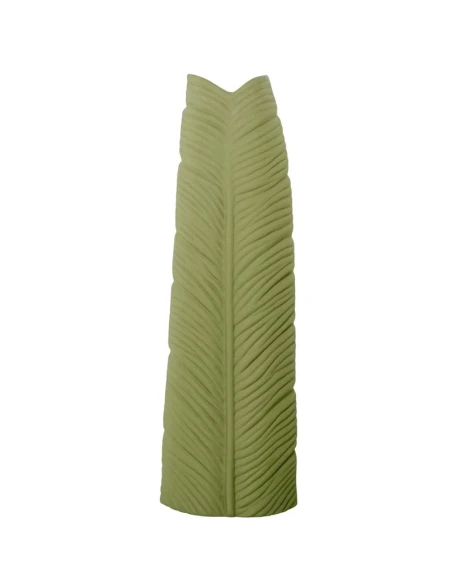 Camacho - Vaso in Ceramica Impermeabile Foglia H 70 cm - Verde