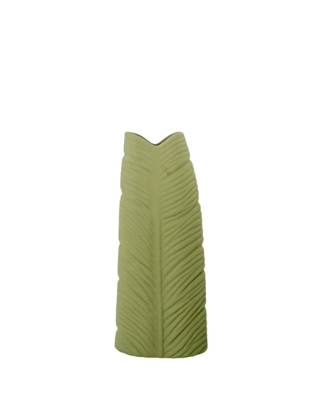 Camacho - Vaso in Ceramica Impermeabile Foglia H 50 cm - Verde