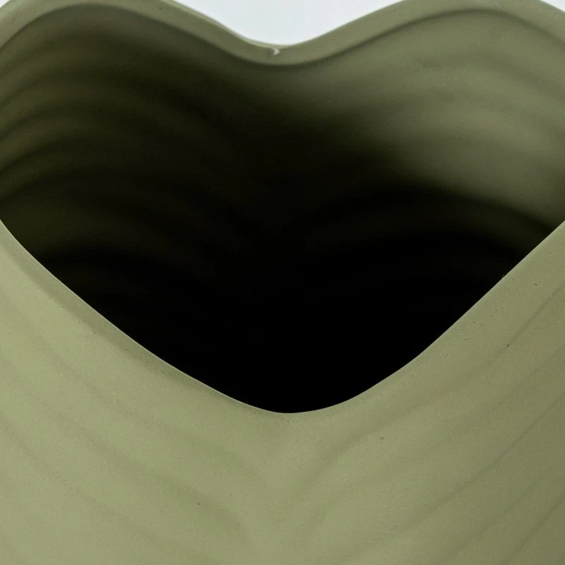 Camacho - Vaso in Ceramica Impermeabile Foglia H 50 cm - Verde