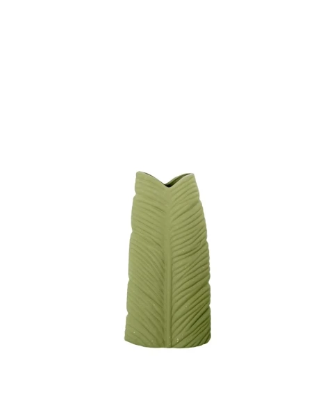 Camacho - Vaso in Ceramica Impermeabile Foglia H 40 cm - Verde
