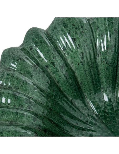 Camacho - Centrotavola in Ceramica Foglie - Verde Marmorizzato