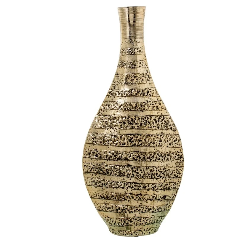 Camacho - Vaso in Alluminio H 66 cm - Dorato