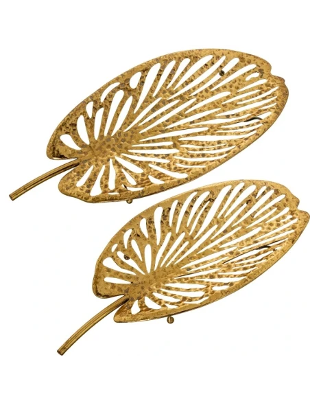 Camacho - Small Leaf Metal Tray - Gold