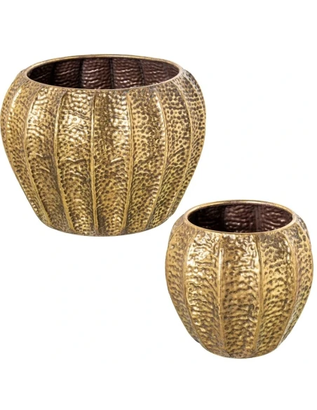 Camacho - Vaso Piccolo in Metallo Martellato - Dorato