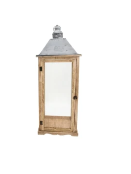 Camacho - Lanterna in Legno Naturale - 32 x 32 x 87 cm