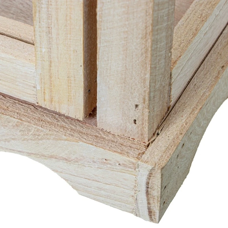 Camacho - Lanterna in Legno Naturale - 32 x 32 x 87 cm