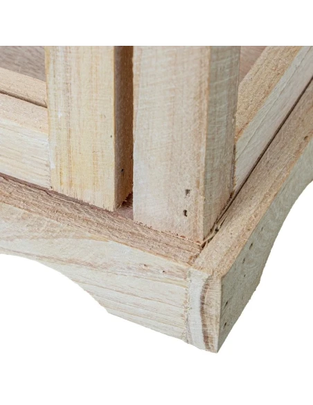 Camacho - Natural Wood Lantern - 32 x 32 x 87 cm