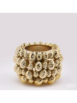 EDG - Vaso Cachepot Chakra Pigne - Dorato