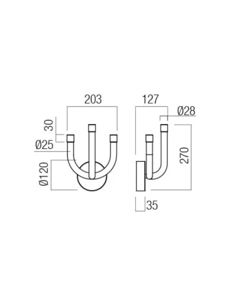 Redo Group - Luxor Wall Lamp - Matt Gold