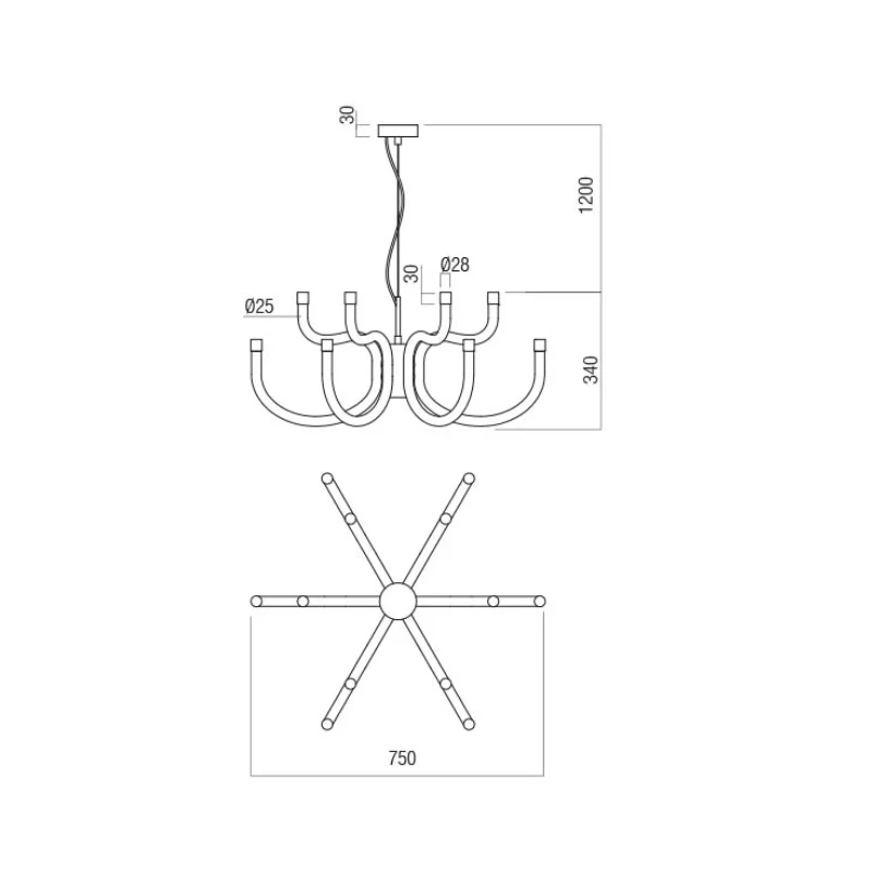 Redo Group - Luxor Pendant Lamp - Matt Gold