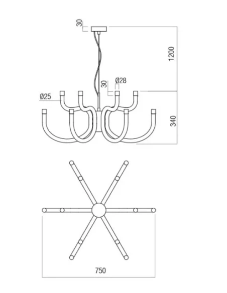 Redo Group - Luxor Lampada a Sospensione - Nero Lucido