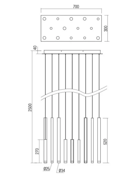 Redo Group - Madison Multiple Pendant Lamp - Anodized Black