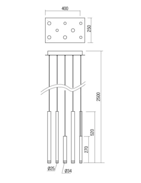 Redo Group - Madison Lampada a Sospensione Multipla - Multicolore