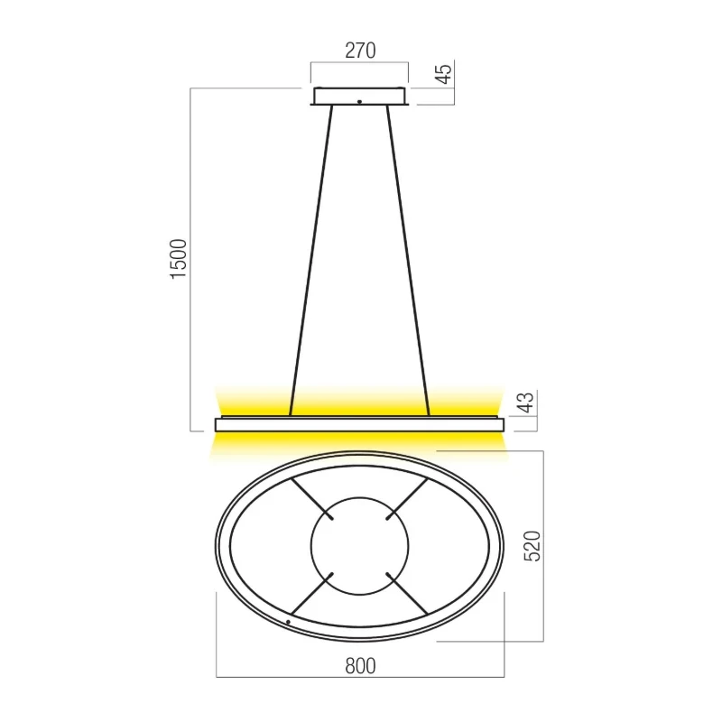 Redo Group - Nobu Lampada a Sospensione - Oro Opaco