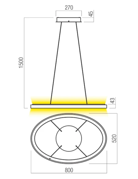 Redo Group - Nobu Lampada a Sospensione - Oro Opaco