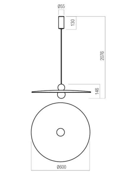 Redo Group - Nuwa Lampada a Sospensione - Caffè / Grigio Scuro