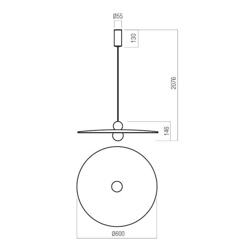 Redo Group - Nuwa Pendant Lamp - Dark Grey / Grey