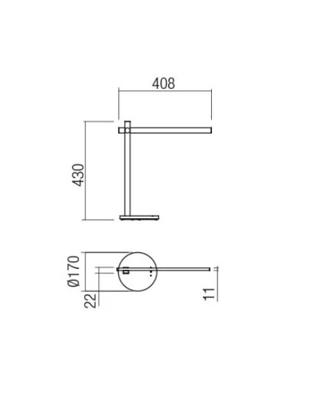 Redo Group - Omeo  Lampada da Tavolo - Bianco Opaco