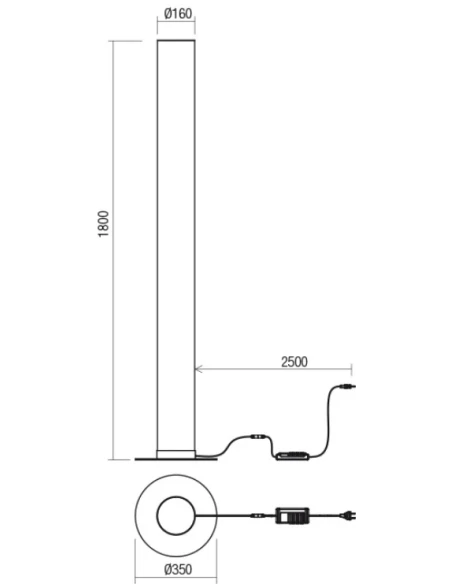 Redo Group - Pilon Floor  Lamp - Matt White