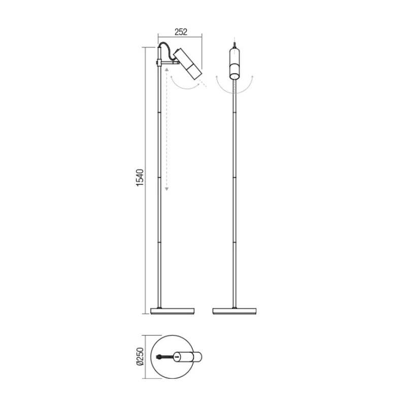 Redo Group - Pivot Lampada da Terra - Bianco Opaco