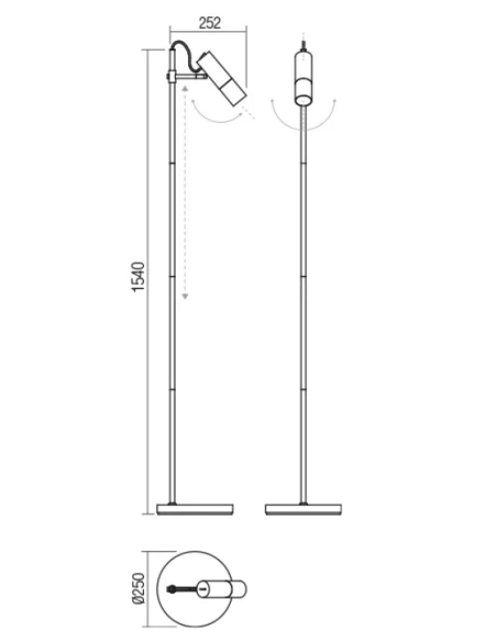 Redo Group - Pivot Lampada da Terra - Bianco Opaco