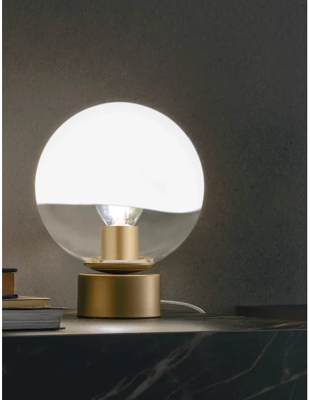 Redo Group - Berry Table Lamp - Matt Gold/Shaded White