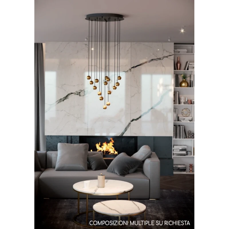 Redo Group - Obo  Single Pendant Lamp - Brushed Brass