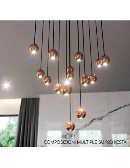 Redo Group - Obo Lampada a Sospensione Singola - Oro Rosa