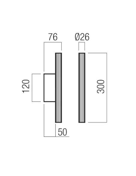 Redo Group - Nikos Single Wall Lamp - Matt Black