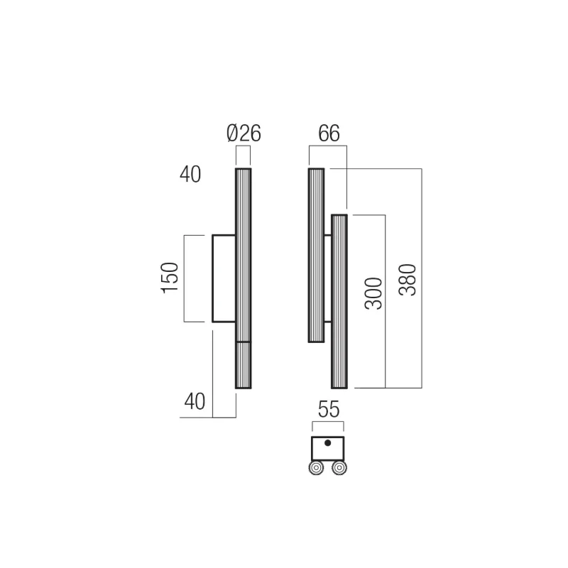 Redo Group - Nikos Double Wall Lamp - Matt White