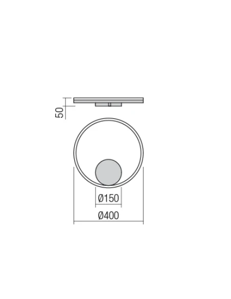 Redo Group - Orbit Wall / Ceiling Lamp - Matt Black