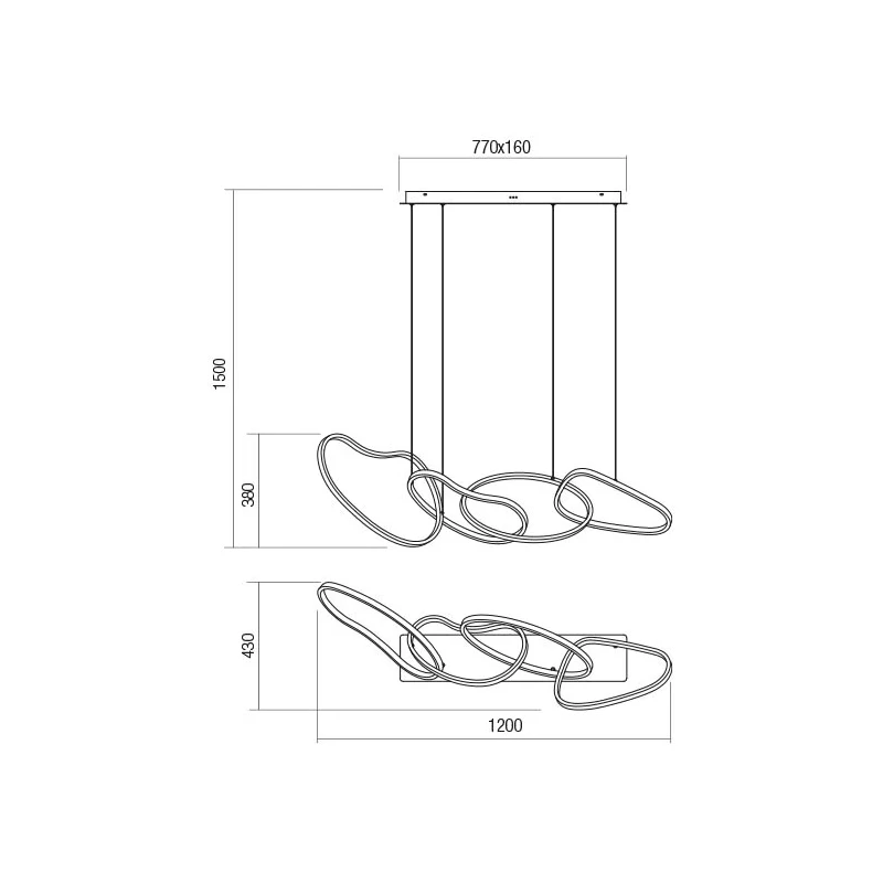 Redo Group - Bias Pendant Lamp - Matte Black