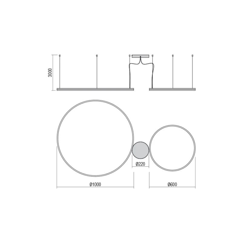 Redo Group - Orbit Double Pendant Lamp - Matt White