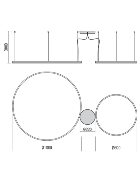 Redo Group - Orbit Double Pendant Lamp - Matt White