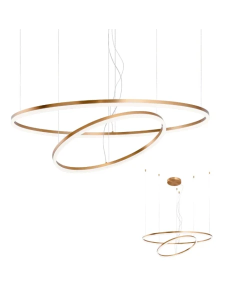 Redo Group - Orbit Lampada a Sospensione Doppia -Bronzo