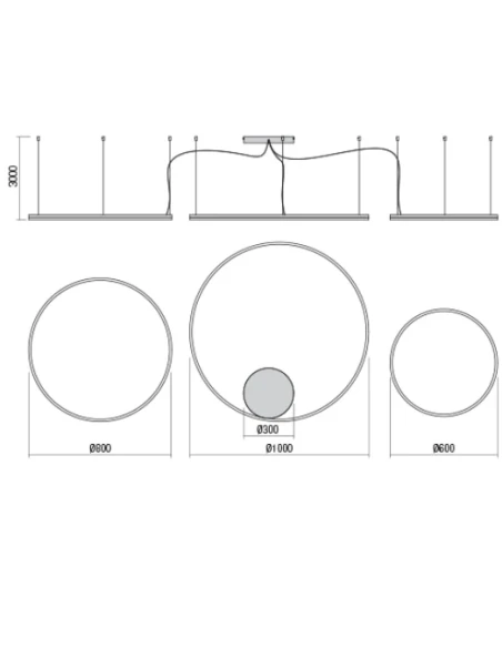 Redo Group - Orbit Triple Pendant Lamp - Matt White