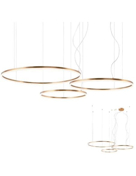 Redo Group - Orbit Triple Pendant Lamp -Bronze