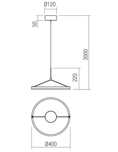Redo Group - Orbit Lampada a Sospensione - Bronzo
