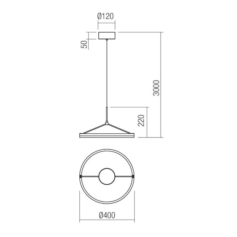 Redo Group - Orbit Lampada a Sospensione - Nero Opaco