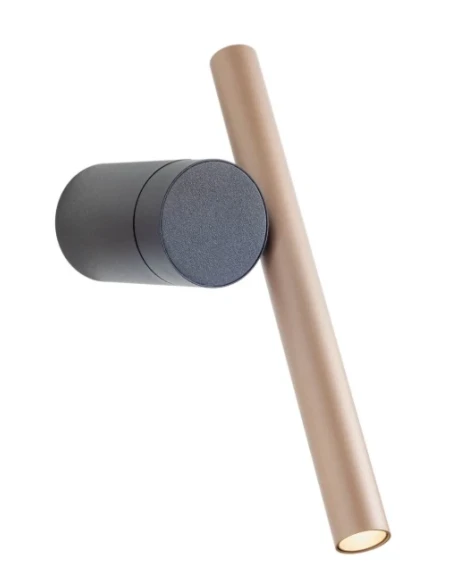 Redo Group - Praxi Lampada da Parete - Nero Opaco / Silver Coffee