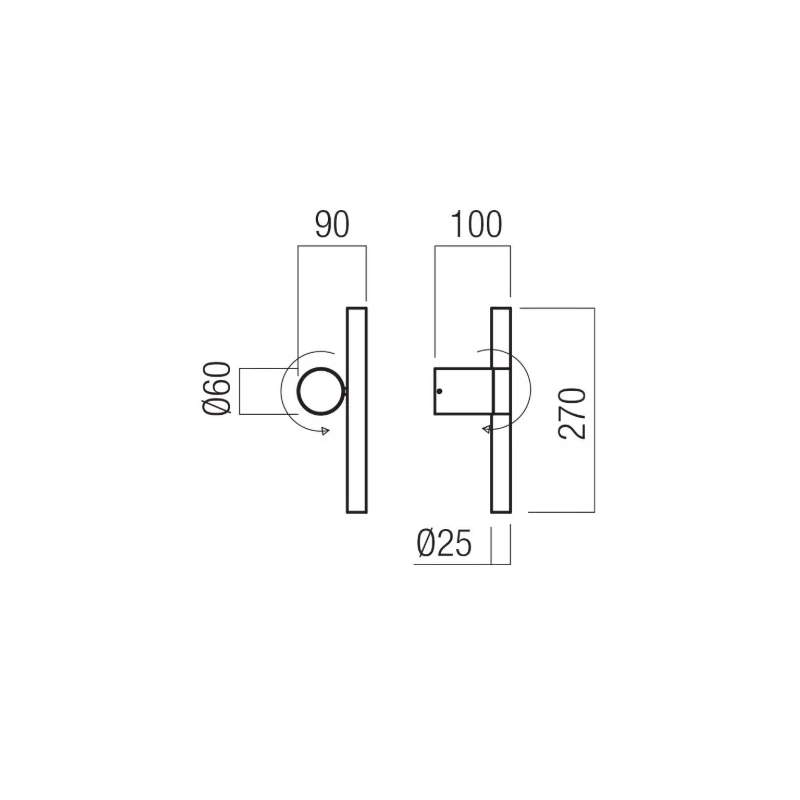Redo Group - Praxi Wall Lamp - Matt Black