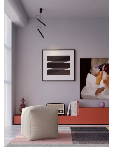 Redo Group - Praxi Lampada da Soffitto - Nero Opaco / Foggy Nickel