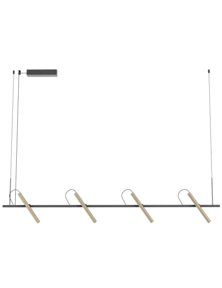 Redo Group - Praxi Lampada a Sospensione - Nero Opaco / Silver Coffee