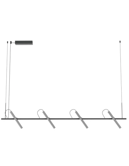 Redo Group - Praxi Pendant Lamp - Matt Black / Foggy Nickel