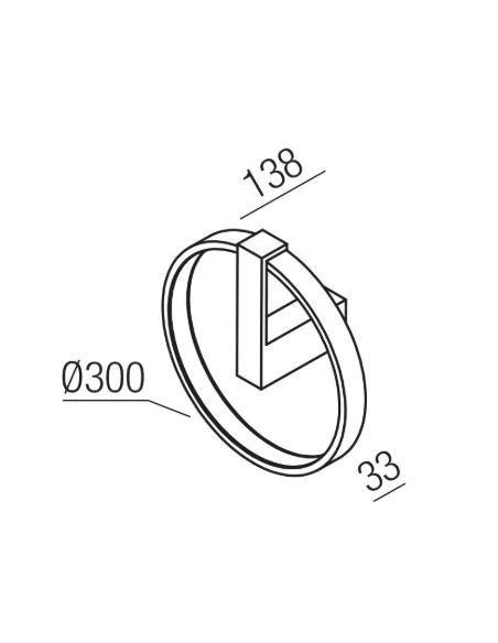 Redo Group - Orion Lampada da Parete Rotonda - Silver Coffee