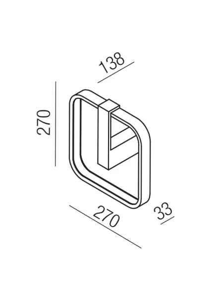 Redo Group - Orion Lampada da Parete Quadrata - Bianco Opaco